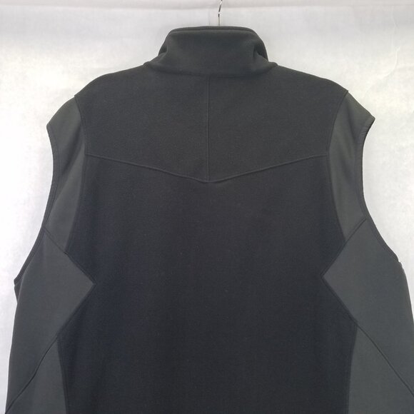 REI Polartec Vest Men's XXL Full Zip Fleece Outdoor Black Pockets Stretch Sides - Picture 15 of 16